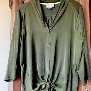 Anthropologie Tie Up Shirt